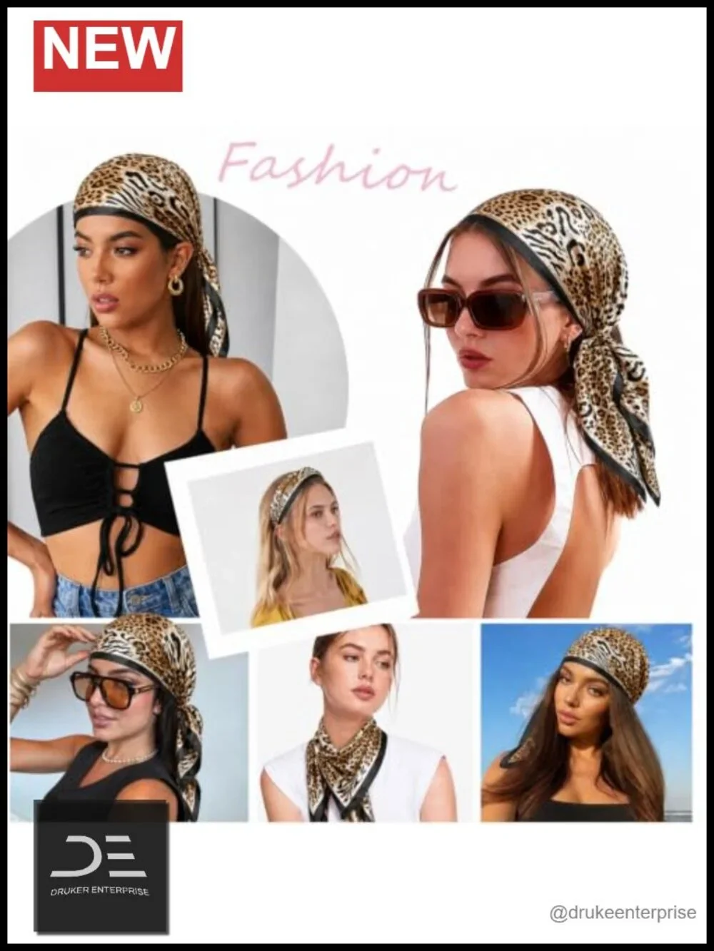 35'' Square Satin Head Scarf - like Silk Hair Bandana Wrapping